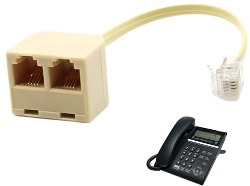 DONOONIS Cable RJ11, Adaptateur Telephone Fixe pour Box 10 Cm, Adaptateurs de Câble Téléphonique avec Répartiteur de Prise RJ11 6P4C, Répartiteur de Téléphone