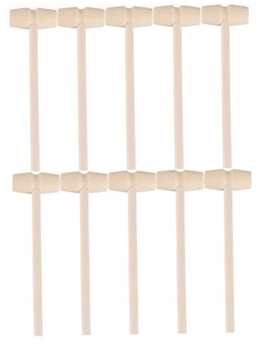 Abaodam 20pcs Mini Wooden Hammers for Boys and Girls, Children’s Cracking Mallets Toy Set, Small Safe Flat-head Hammer Toys for Early Development and Hammering Activities