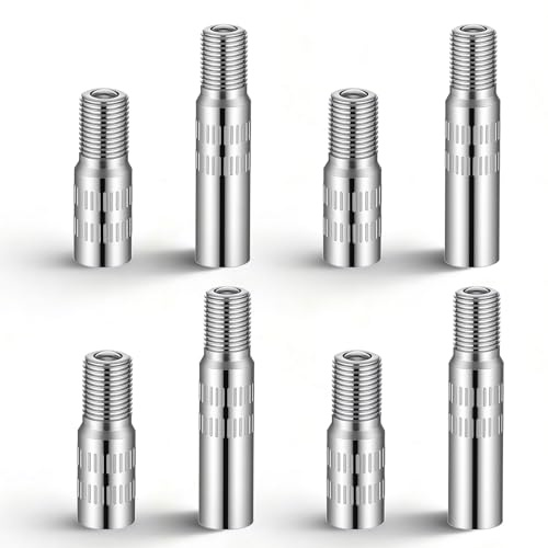 Qulkws 8 Pcs Brass Tire Stem Extension 39mm and 25mm Sizes Tire Valve Stem Extension Wheel Tires Cap Extender Adapter Tires Valve Extenders for Car Truck Motorcycle