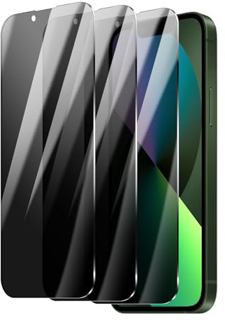 Lyootam 3 Pack Privacy Screen Protector for iPhone 13 mini, Anti Spy Tempered Glass Film, 9H Hardness, Case Friendly, Bubble Free, Easy Installation, Anti Scratch, HD Clear
