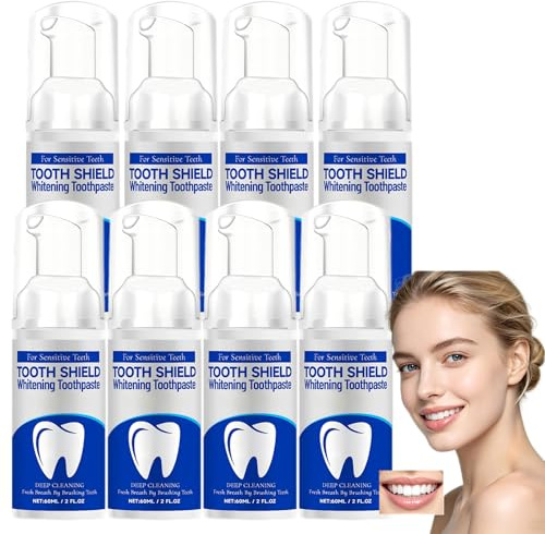 Vernice sbiancante per i denti, vernice sbiancante istantanea, vernice dentale per sbiancamento dei denti nomade, gel sbiancante, smalto dentale, formula morbida e sicura (8 pezzi)
