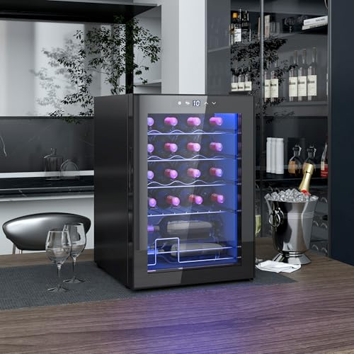 Mengtu 20 Bottle 5-18℃ Countertop Wine Fridge - Black ZSSCB-UKT3398P328271UK