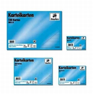 Karteikarte A4 liniert 7mm orange