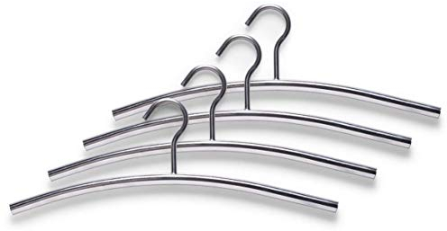 Zeller Kleiderbügel, 4-er Set, Edelstahl / 43.5 x 15
