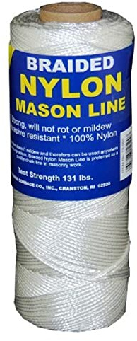 T.W Evans Cordage 12-500 Number-1 Braided Nylon Mason Line, White, 500-Feet