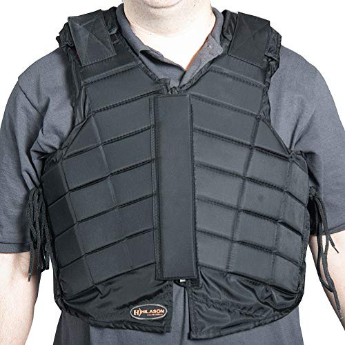 HILASON Adult Equestrian Safety Vest Black Medium
