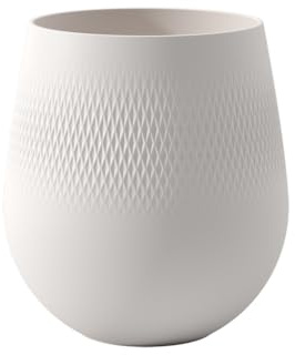 Villeroy & Boch Collier Blanc vas Carré No. 1, 20,5 x 20,5 x 22,5 cm stor, premium porslin, vit