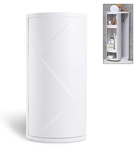bretoes Multifunction Bathroom Kitchen Corner Locker Cosmetic Storage Rack Cabinet Storage Shelf Rotating Triangle Shelf