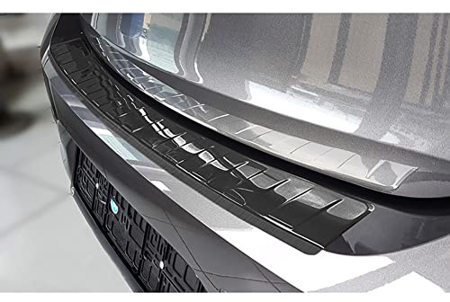 Avisa Edelstahl Heckstoßstangenschutz passgenau | kompatibel mit Opel Corsa F Edition/Elegance HB 5-türer 2019- (exkl. Equipment Ultimate) - Schwarz