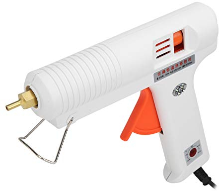 Feuerfest Heissklebepistole, Einstellbare Heißklebepistole mit Konstanter Temperatur 150W AC 100-240V Weiß HL-F Heißklebepistole für Reparaturen zu Hause DIY Crafts(EU Plug)