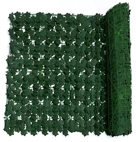 Künstliche Efeu Hecke Sichtschutz Sichtschutzwand, Landschaftsbau, Gartenzaun, Balkonschirm, langlebig und Nicht leicht verformbar HXJDP221129(Color:,Size:100x400cm)