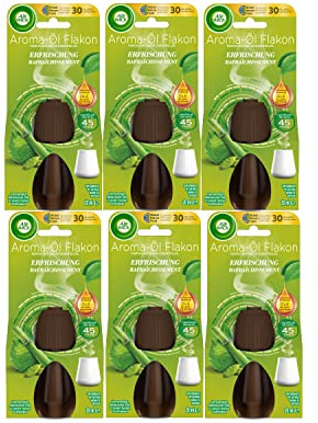 Air Wick Aroma-Öl Flakon – Duftöl Nachfüller für den Air Wick Diffuser – Duft: Erfrischung – 6 x 20 ml ätherisches Öl