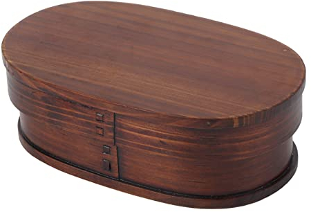 Fiambreras De Madera, Contenedores De Almuerzo De Madera Tradicionales Japoneses, Caja Bento De Madera Para Niños Y Adultos, Para Picnic, Oficina, Senderismo, Camping(18 * 12 * 5.5cm/ 3)