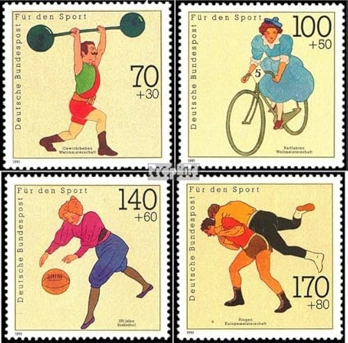 Prophila Collection BRD (BR.Deutschland) 1499-1502 (kompl.Ausgabe) gestempelt 1991 Sporthilfe (Briefmarken für Sammler) Kampfsport (Boxen/Fechten/Ringen/Karate …)