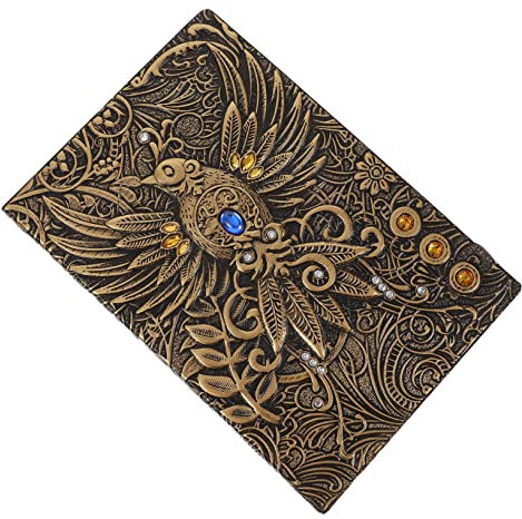 TOGEVAL Vintage Hardcover Notizbuch Mit Geprägtem -design Liniertes Papier Praktisch Für Und Notizen Für Und