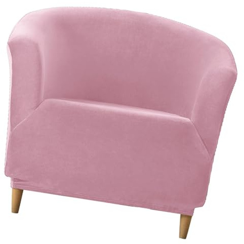 Mswborml Weich Cocktailsessel Bezug Samt, Abnehmbarer Hussen für Clubsessel Cocktailsessel Ohne Armlehne, Antirutsch Sesselschoner Elastisch Sesselürberwurf, Waschbar Schonbezug für Clubsessel,P