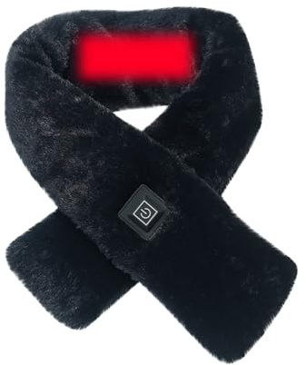Heated Scarf for Women Men UK Clearance, 3 Levels Heat Settings Heated Neck Warmer Fleece Heated Neck Wrap USB Rechargeable Electric Washable Winter Warm Heated Scarves Winter Neck Heating Pad