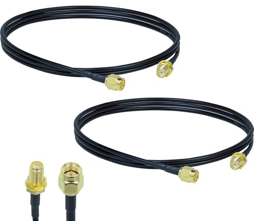 ACONRFTOL 2PCS Câble SMA Male à Femelle 1M Câble Coaxial RG174 Câble SMA Male à SMA Femelle 50 ohms Câble d'Extension SMA Câble d'Antenne WiFi SMA pour Routeur 4G LTE Modem Récepteur Dongle SDR