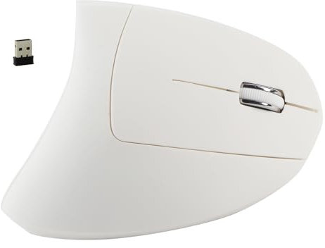 Kikumi 2.4GHz Optical 1600DPI Ergonomic Vertical Gaming Mouse NOn Delay for Pc Laptop (White)