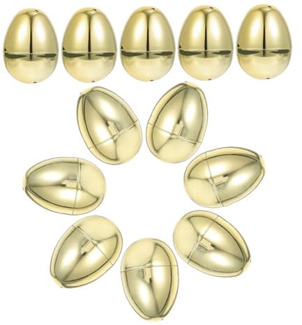 ibasenice 12stücke Teiliges Gefüllte Goldene Ostereier Kunststoff Metallic Dekoration Für Ostern Füllen Mit Süßigkeiten Und Kleinen Geschenken Partyüberraschung