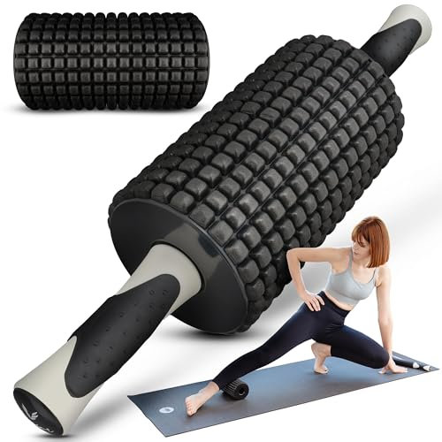 Faszienrolle 2-in-1 - Bauchroller & Massagerolle | Rücken & Wirbelsäule schnell entspannen | Oberschenkelrolle Beinerolle & Rückenrolle| Effektive Massage & Muskelregeneration für Sportler