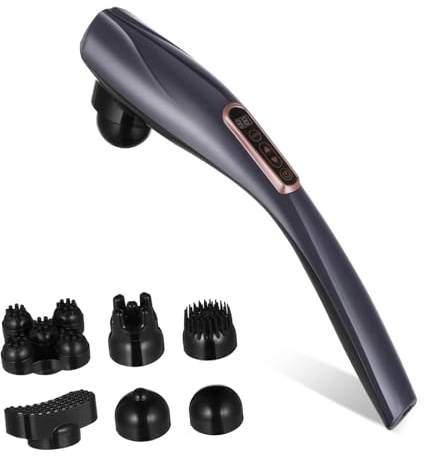 Holibanna Masajeador Portátil Eléctrico Con Modos Ajustables Para Cuerpo y Cuello Pantalla Digital Fácil Uso Alivio De Fatiga Para Brazos Piernas Abdomen Diseño Elegante Estrella Adaptador e