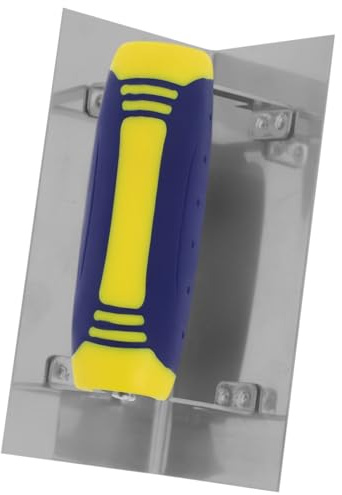 UKCOCO Spatola per Cartongesso in Acciaio Inox 304 Scanalatore, Cazzuola per Muratura Angoli Interni, Strumento per Finitura Impugnatura Ergonomica Adatta a Professionisti Edili
