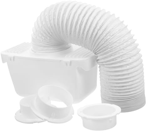 Kit de Ventilation pour Sèche-linge, 1 Set en Plastique Blanc | Raccord de Conduit de Sécheuse, Adaptateur de Tuyau D’aération Étanche, pour Tambours et Vêtements