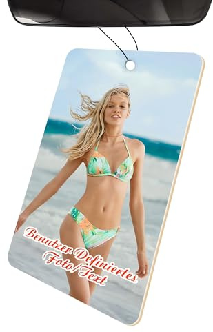 Personalisierter Duftbaum für Auto - Individueller Lufterfrischer mit Bild,Personalisiertes Geschenk für Freund Männer Frauen (Rechteck)