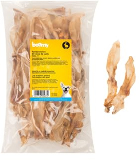 Boomy - Orecchie di coniglio senza pelo – Snack per cani secchi – Snack per cani 100% naturali e senza glutine - 500 g