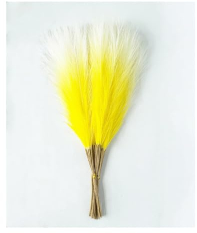 WTRYT Lot de 5 herbes de la pampa artificielles décoratives pour la maison, le bureau, les mariages et les événements, le salon, le couloir, les escaliers, les vases