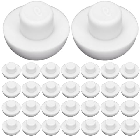 HAPINARY Paracolpi Facile da Sostituire 50 Pezzi per Sedile del Water e Bidet in LDPE ed EVA, Stabilizzatori per Riparazione Bagno per Chiusura Silenziosa e Antiscivolo