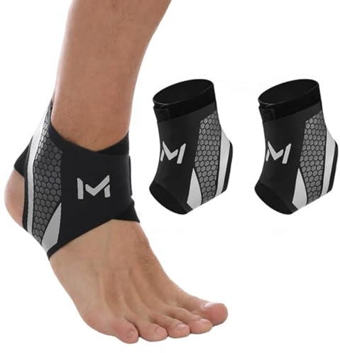 Teracimoha Tobillera para articulación del Tobillo, Soporte de Tobillo para esguinces y Fascitis Plantar, Transpirable con Cierre de Velcro, Negro Gris