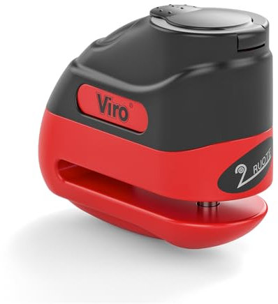 Viro | Hammer, Bloccadisco Moto e Scooter con Diametro Asta 5,5 mm, Arancione, Chiusura a Scatto