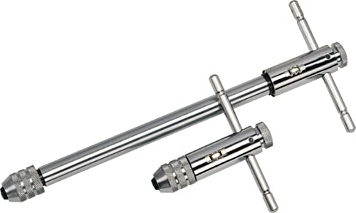 VÖLKEL Werkzeughalter mit Knarre No.1 I für Rechts- und Linksgang I Ganzstahlausführung I für M3- M10 o. 1/8-3/8 I Für Vierkant 2,4-5,5 mm