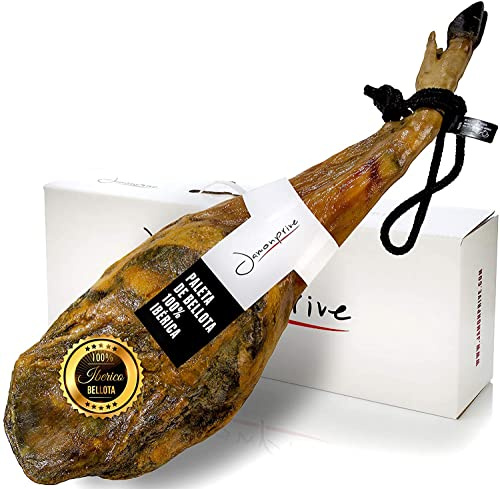 Pata Negra Schinken 100% Iberico aus Eichelmast (Vorderschinken) 4 - 4.5 Kg - Spanischer Jamon Iberico (Paleta Iberica Pura de Bellota)