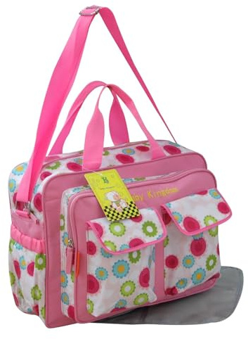 GMMH Baby Kinder Wickeltasche Tasche Windeltasche Babytasche Reisetasche (Rosa 1)
