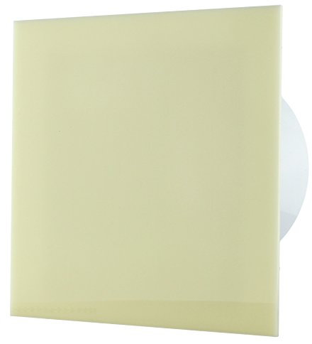 MKK - 18434-003 - Badlüfter Wohnraumlüfter Ventilator Wandlüfter Front wechselbar Ø 100 mm Ø 125 mm Nachlauf mit Einschaltverzögerung Ø 100 mm KUNSTSTOFF - beige