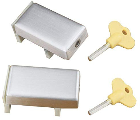 2PCS puertas correderas y cerraduras de ventana de aleación de aluminio de plástico de acero ventana de límite de seguridad de bloqueo de protección de seguridad de los niños
