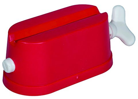 Tubenpresse, Tubenausdrücker, Tubenentleerer, mit integriertem Ständer, rot