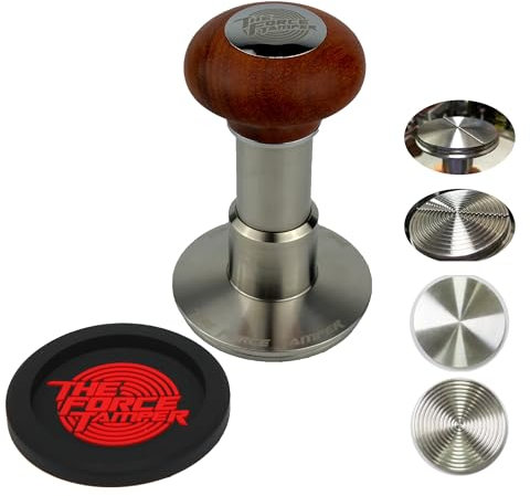 The Force Tamper-Automatic Impact Coffee Tamper Adjustable Const Pressure and Autoleveling Duo-Distribute Set (58.50mm, Jelly)