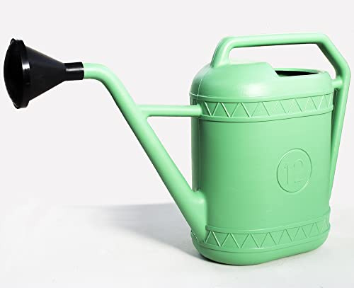VERDELOOK Regadera de plástico de 12 litros, verde