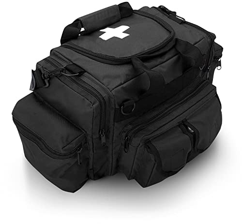 ASA TECHMED First Aid Responder EMS Emergency Medical Trauma Bag Deluxe, Black