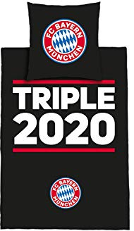 FC Bayern München Bettwäsche Triple 2020 Decke: 200 x 135cm; Kissen: 80x80 cm