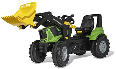 Rolly Toys 730087 730087-rollyFarmtrac Deutz Agrotron 8280 TTV (inkl. rollyTrac Lader, von 3-8 Jahren, mit Flüsterlaufreifen, Sitz längen-und höhenverstellbar)
