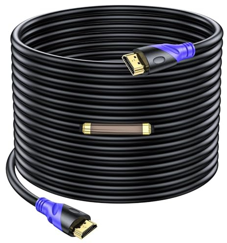 Rommisie 4K/60HZ HDMI Kabel 30m (HDMI 2.0,18Gbps) Ultra High Speed vergoldete Anschlüsse,Ethernet Audio Return Video 4K, Full HD1080p, 3D-kompatibel Blu-Ray Laptop PC HDTV