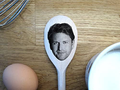 Personalised James Martin Wooden Spoon – Engraved 30cm Beech Spoon with Custom Text Handle