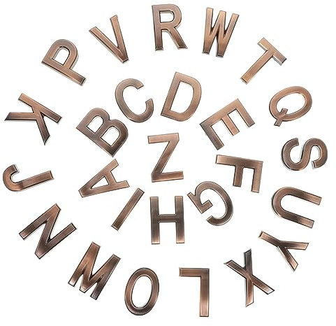 FONDOTIN 26stücke Türbuchstaben Selbstklebende Hausbuchstaben Für Draußen Adressbuchstabenschild Briefkastenbuchstabenschild Straßenadressen-alphabet-dekor