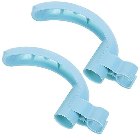 DOITOOL 2pcs Broom Handle Grip Replacement 19mm Light Blue Dustpan Rod Sleeve Push Broom Handle End Caps Household Cleaning Accessories for Sweeping Tools