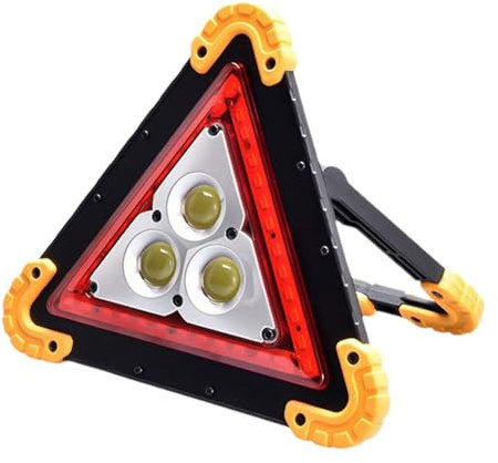 Raxove Safety Triangle Signal Light, Warning Triangle Light, Triangular Design Safety Lights for Vehicles,Multifunctional Car Warning Tripod with 4 Light Modes for Accident, Vehicle, Camping Hiking